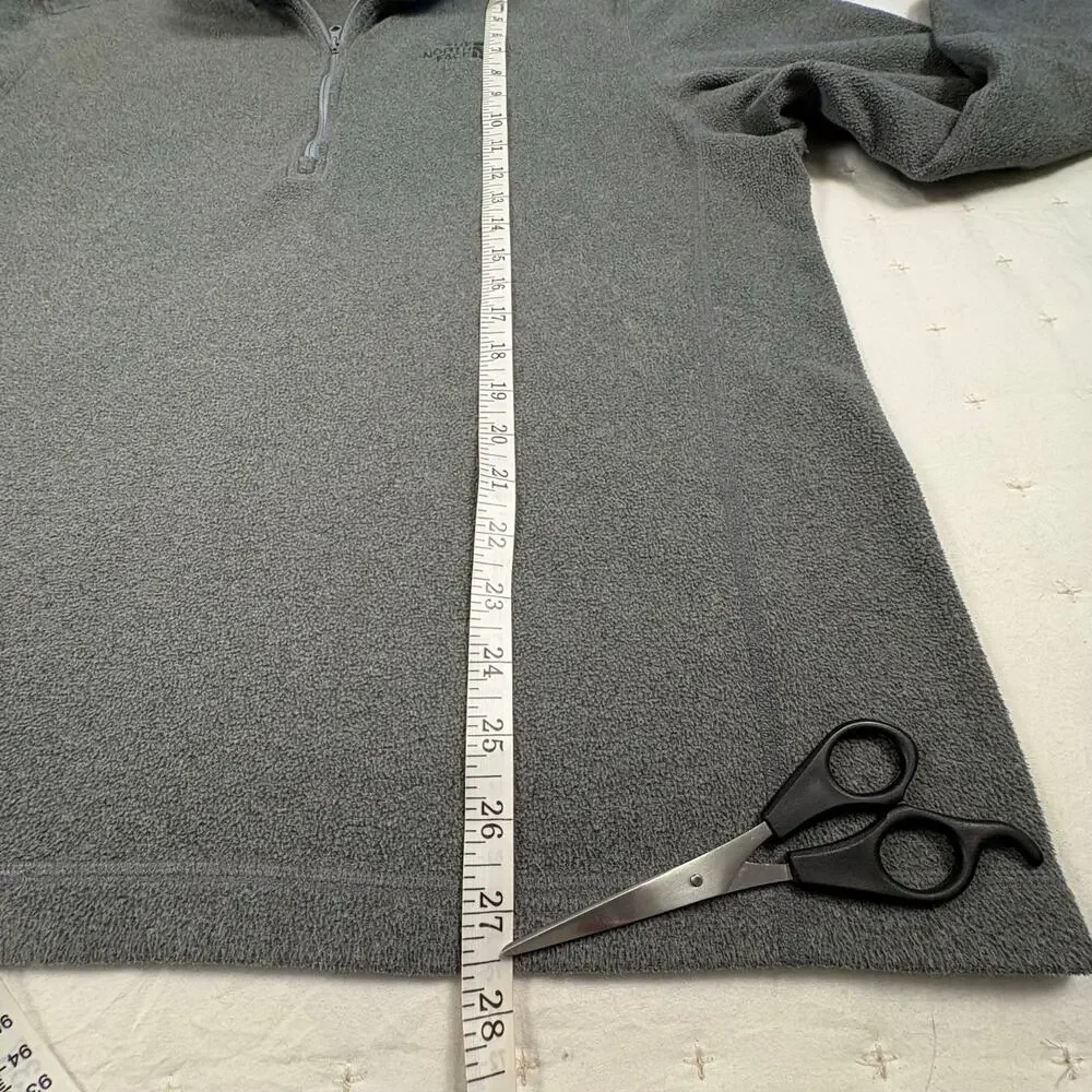 The North Face Quarter Zip Fleece Pullover Men's L Gray Outdoors Utility